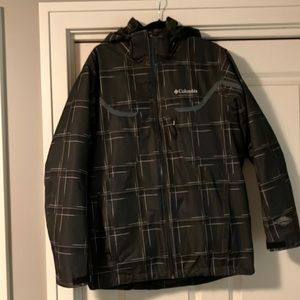 Men’s medium black Columbia 3-in-one Interchange Omni-heat winter jacket.